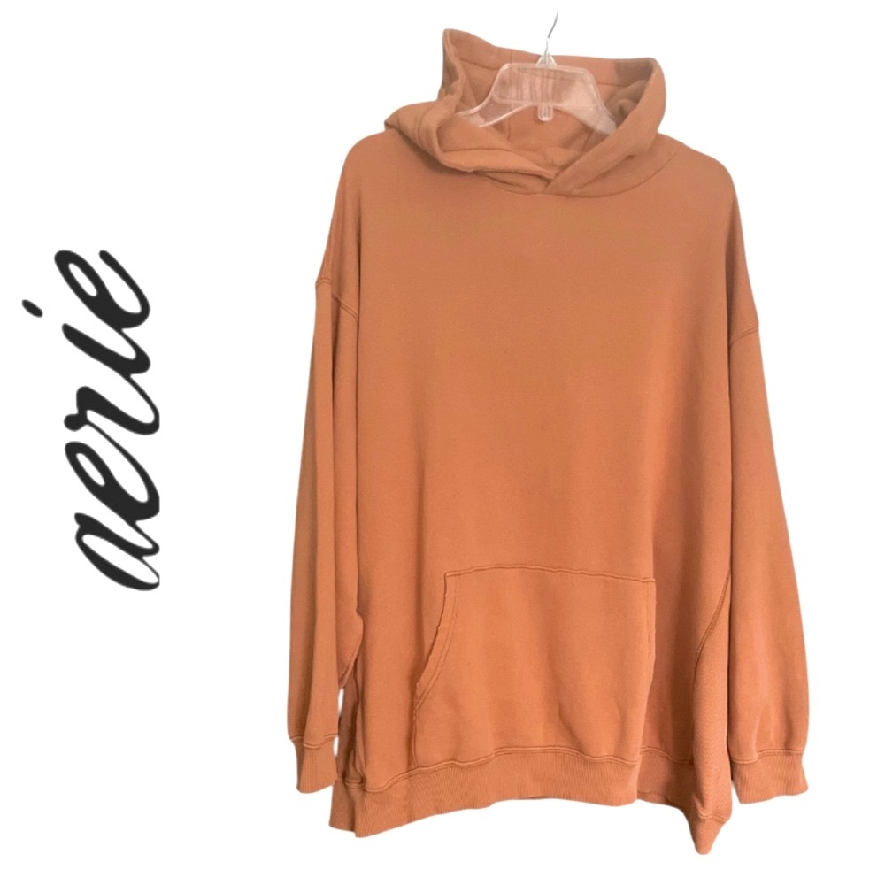 AERIE Oversized Cozy Distressed  Hoodie
